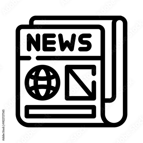 newspaper line icon