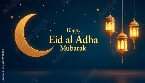 Eid al-Adha Celebration with Islamic Traditions and Decorations.

