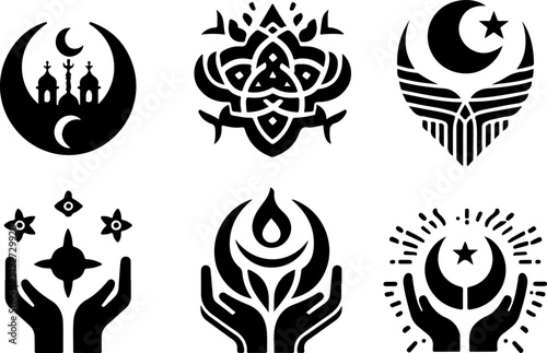 sketch vector illustration silhouette design collection ornament decoration icon logo symbol mascot religious and cultural religion ethnic traditional abstract modern 
