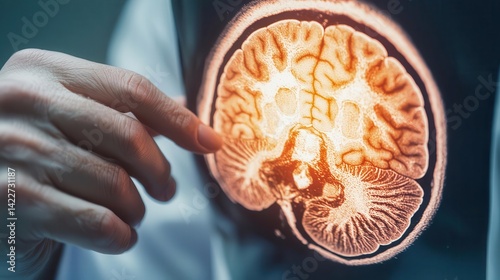 Neurologist adjusting settings on advanced MRI machine before brain scan