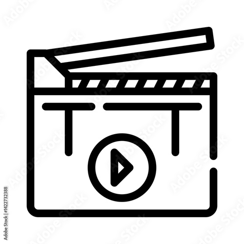 clapperboard line icon