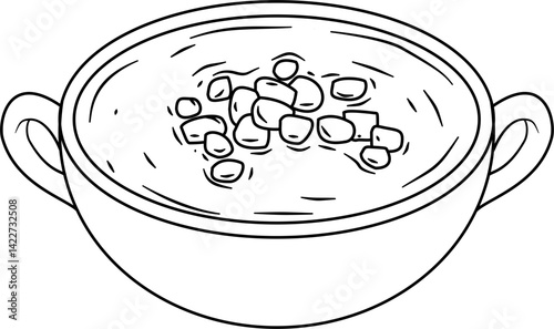 Gazpacho outline vector