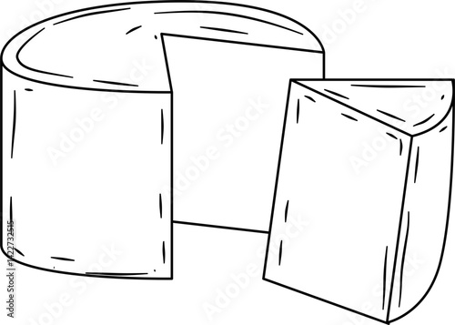 Manchego outline vector