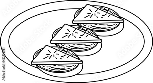 Tapas outline vector