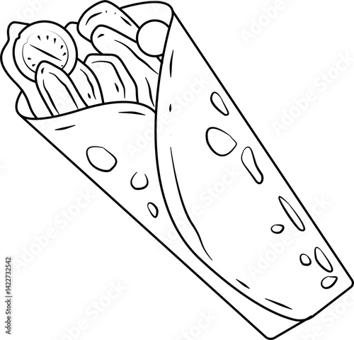 Tortilla espanolla outline vector