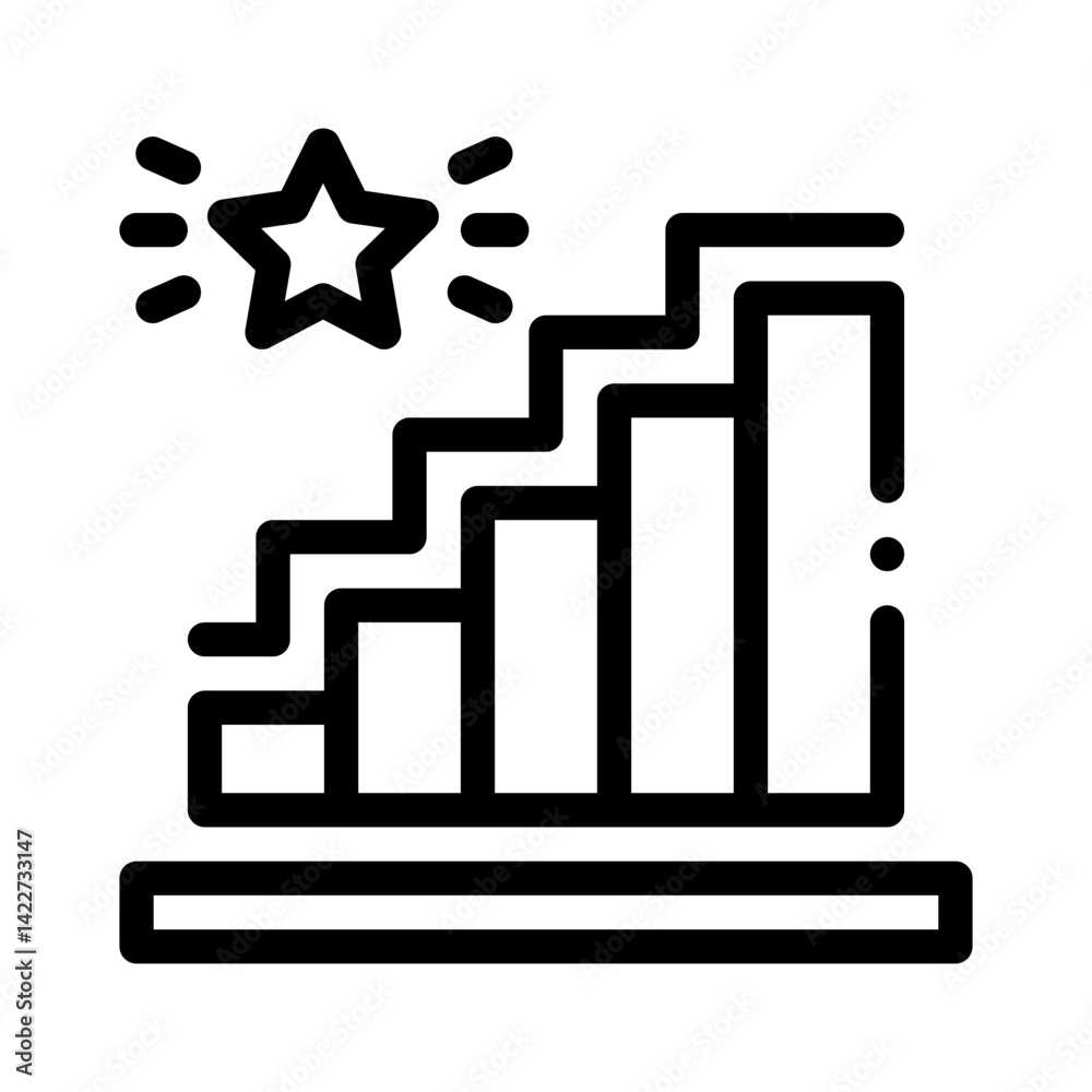 steps line icon steps line icon