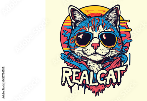 vector illustration of a cat