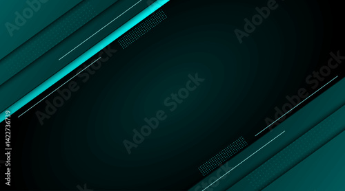 Presentation vector background design with line | Abstract creative gradient background for banner, futuristic, flyer, poster. | Modern elegant design with dotted pattern and teal colour
