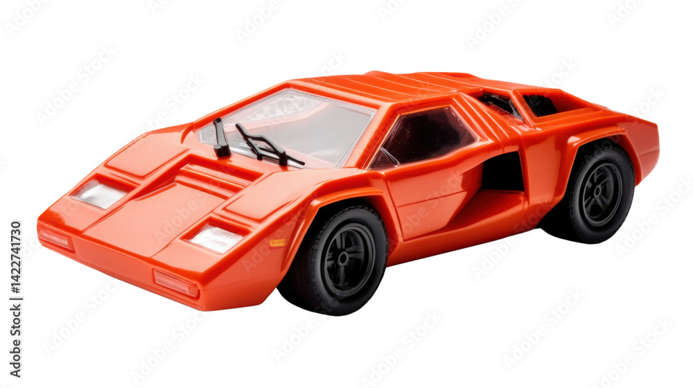 Fototapeta premium red toy car isolated
