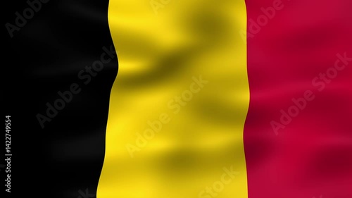 looping belgium flag waving animation seamless for background