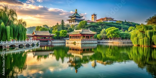 Beihai Park Imperial Garden AI Art, Chinese Landscape