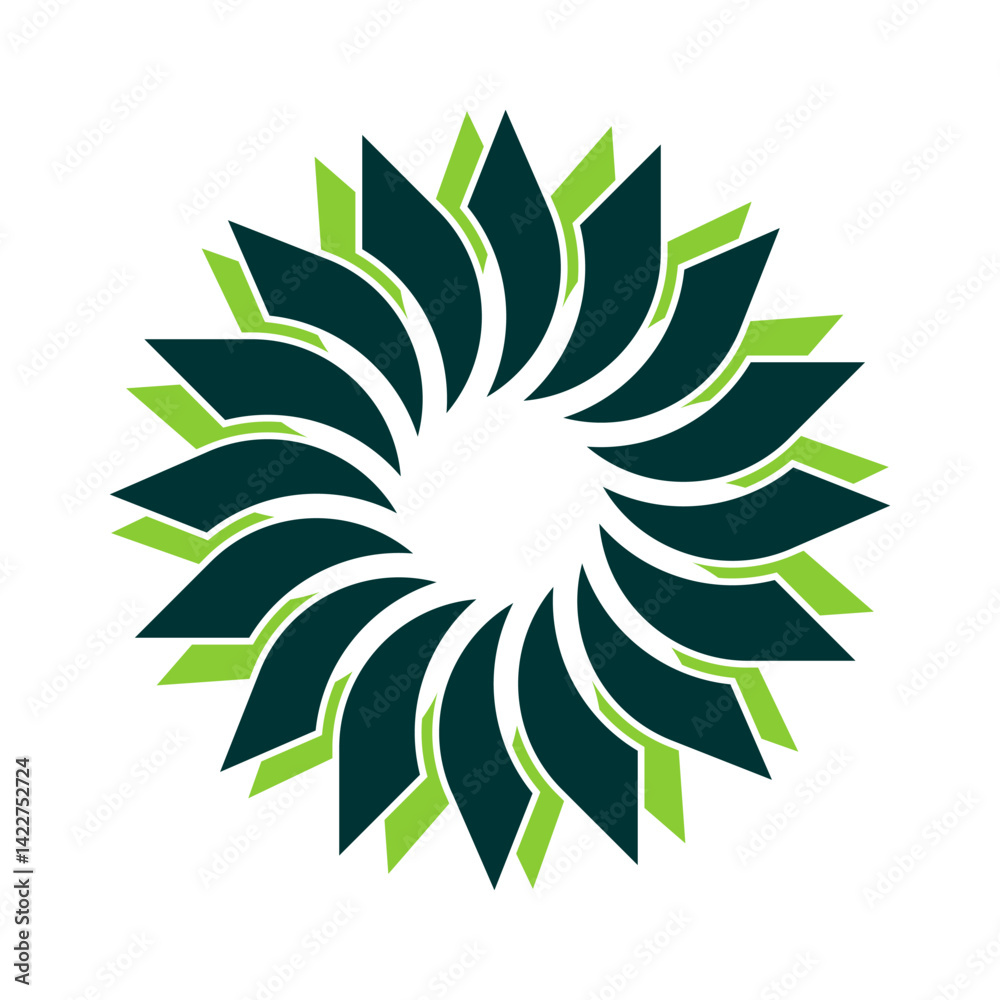 Obraz premium flower circle logo design,vector,illustration,badge,symbol,silhouette,leaf,flower,wreath isolated