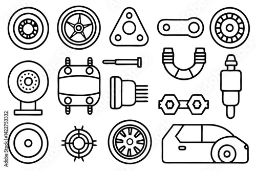 Different type of car parts needed for engine cooling and performance