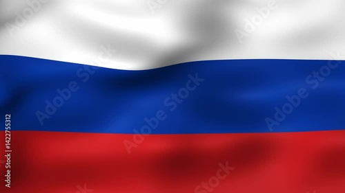 looping russia flag waving animation seamless for background