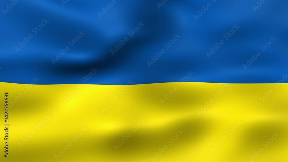 looping ukraine flag waving animation seamless for background