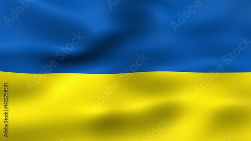 looping ukraine flag waving animation seamless for background