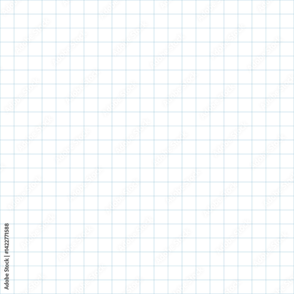 Clean simple graph paper, checked paper, gridded paper background. Vector. Notebook, sheet paper, seamless, page, cloth, chart, school book, paper. graphic, design background.