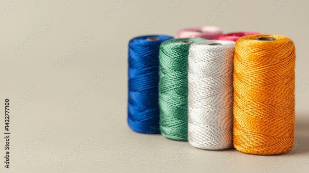 Colorful Thread Spools Display Colorful Thread Spools Display