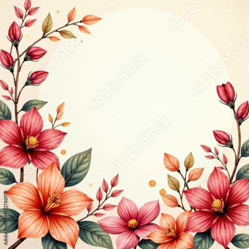 Watercolor autumn flowers arrangement, watercolor art, floral bouquet