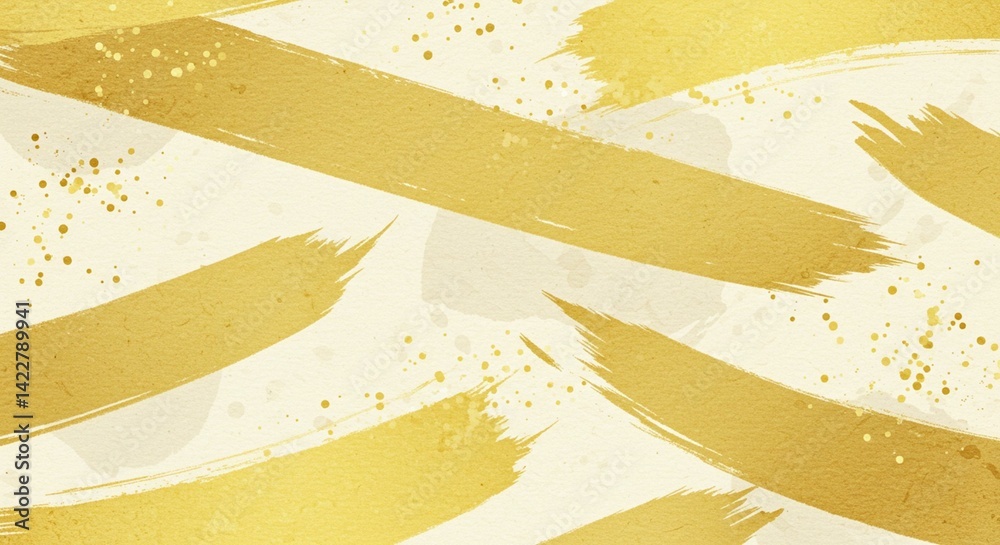 Obraz premium Elegant Japanese Gold Brushstroke Background