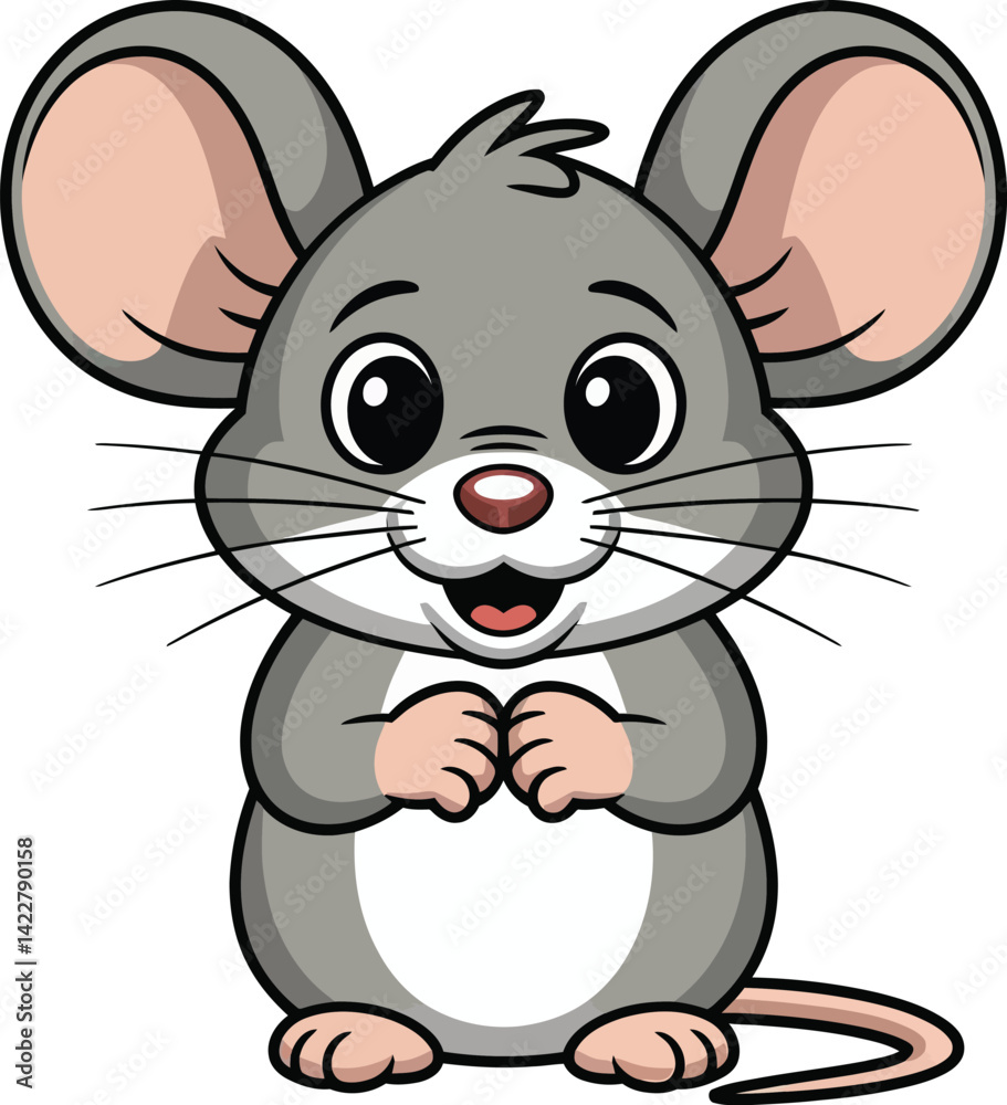 Obraz premium Cute cartoon a illustrator vector Mouse