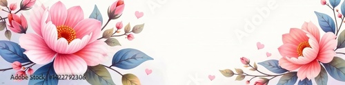 Abstract pastel floral design with watercolor-like brush strokes, abstract, summer, beauty