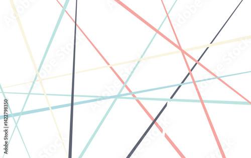 Random chaotic colorful lines abstract geometric pattern