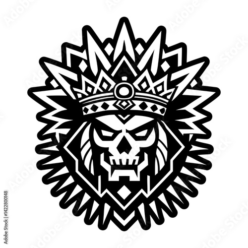 A glyph style icon of chief crown symbol