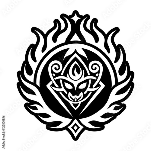 A solid style icon of eternal fire tattoo