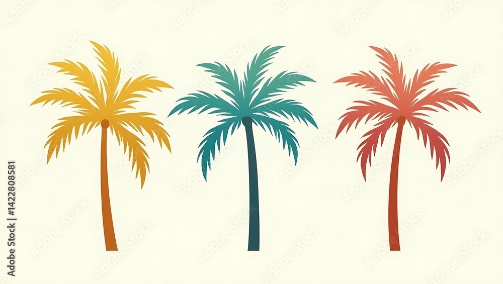 Fototapeta premium palm tree vector illustration