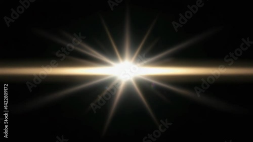 Radiant Burst: Abstract Lens Flares in the Dark