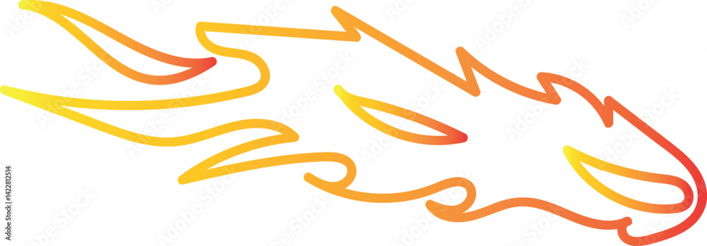 Abstract graphic of a stylized fire flame. Abstract graphic of a stylized fire flame.
