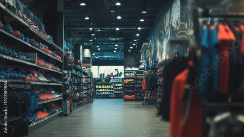 Sporting Goods Store Interior for Retail Aisles
