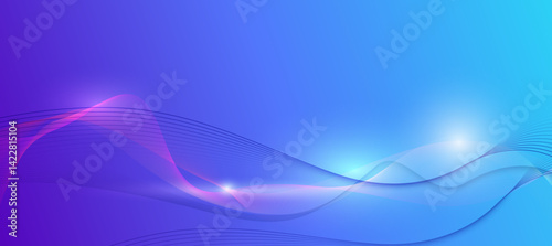 abstract blue Colorful Wave Background. Colorful gradient abstract wave background with flowing lines and smooth curves in blue and purple tones. Ideal for presentations, banners, and digital media.