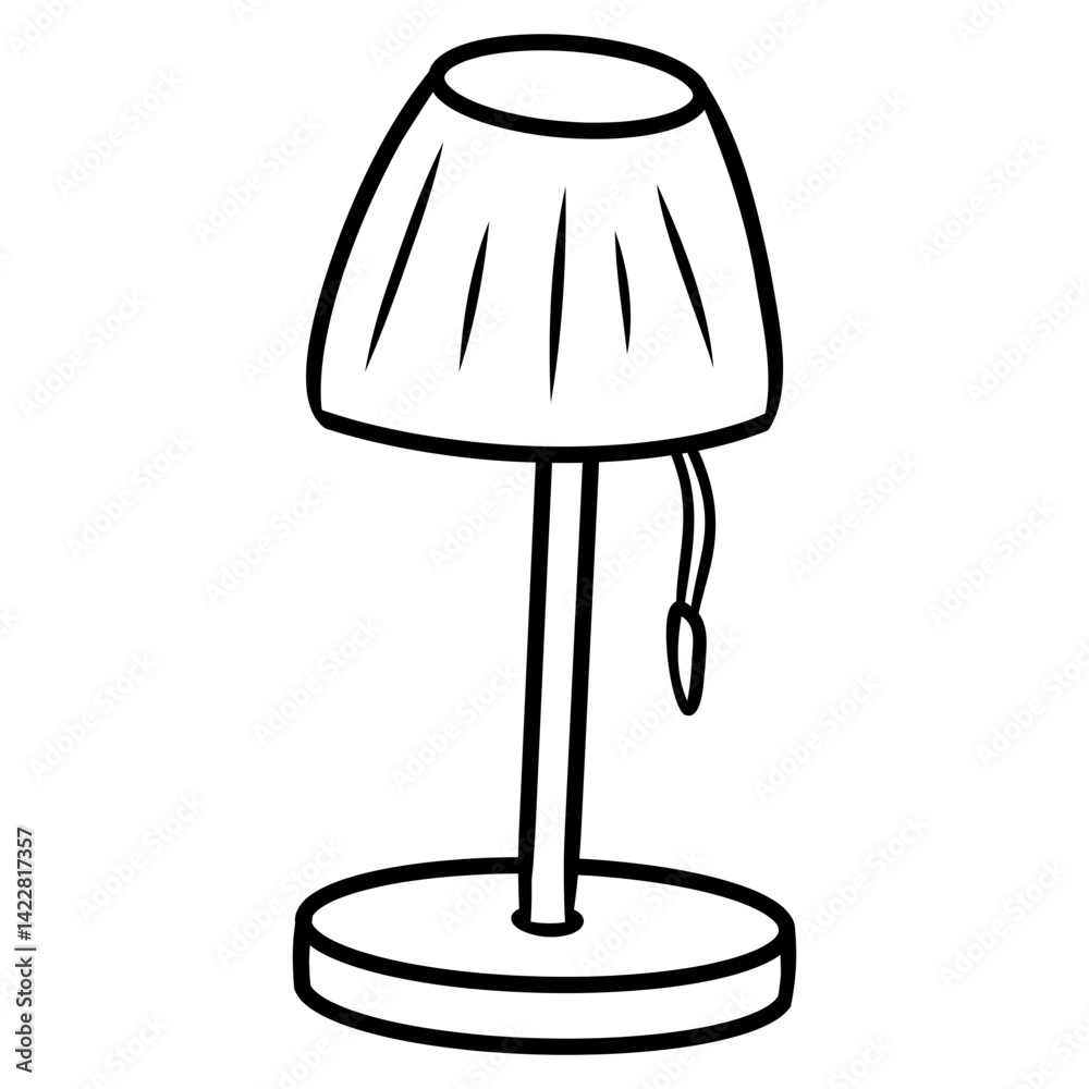 Obraz premium table lamp vector icon
