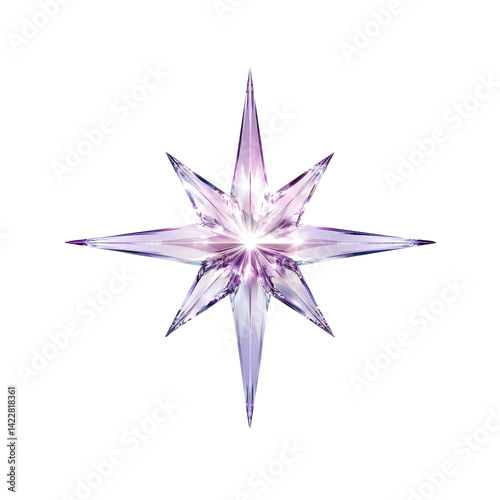 stunning star shaped diamond with sharp facets radiates elegance and beauty, perfect for celestial themes and designs