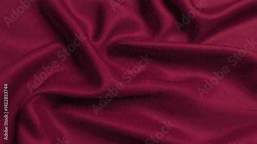 Luxury in Motion: Red Silk Blowing Freely