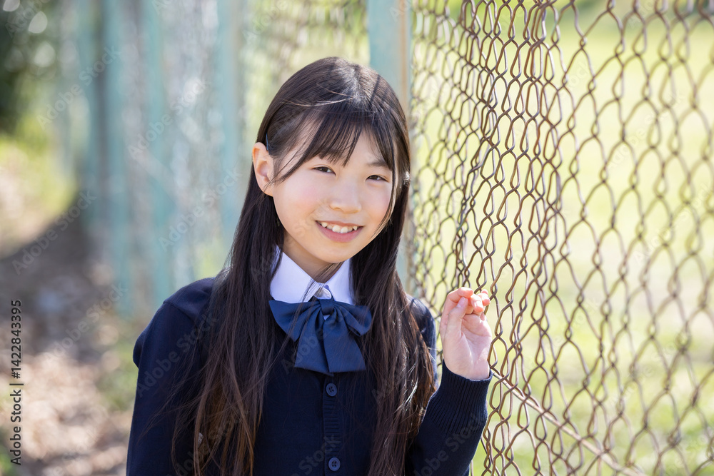 笑顔の女子学生