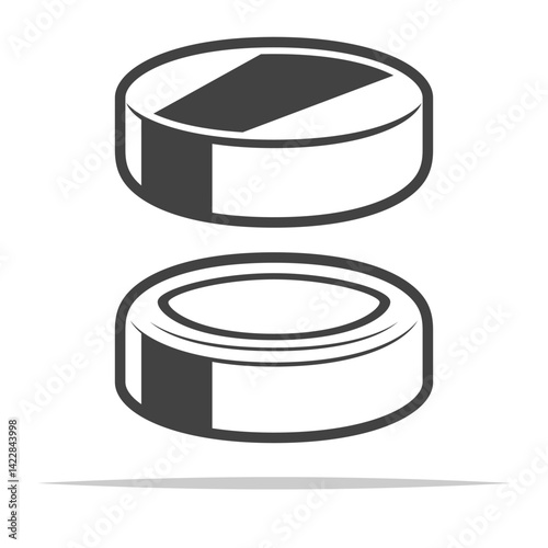 Button cell batteries outline icon transparent vector isolated