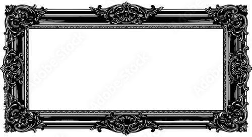 Ornate Frame: An antique picture frame, intricately detailed with delicate patterns, evokes a sense of timeless elegance and artistic appreciation.