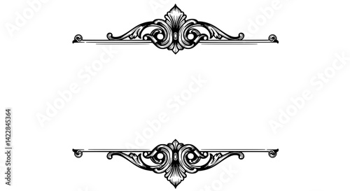 Ornate Frame: A delicate and detailed floral border design, perfect for elegant invitations, announcements, or adding a touch of sophistication to creative projects.