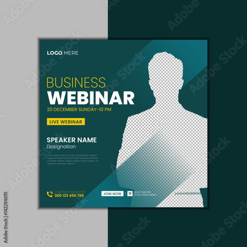 Modern Social Media Post Template Editable Square Banner for Business Marketing and Promotion