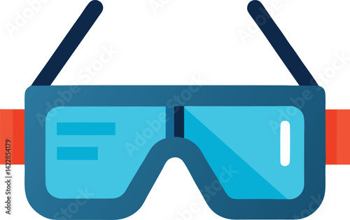 3d glasses on white background