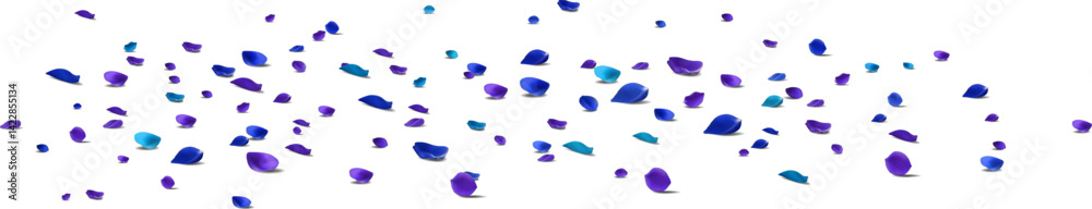 Fototapeta premium purple rose petals will fall on abstract floral background with gorgeous rose petal greeting card design