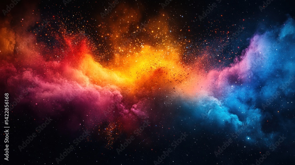 Cosmic Nebula: A Symphony of Colors in the Stellar Expanse Cosmic Nebula: A Symphony of Colors in the Stellar Expanse
