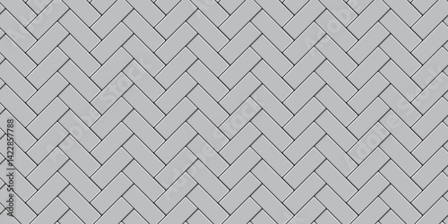 Metal grid background, tile floor pavement in gray color vector illustration.