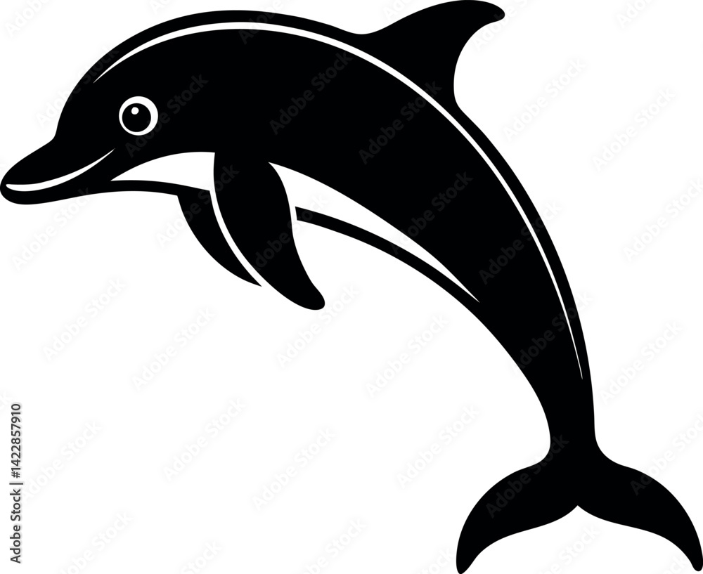 Fototapeta premium dolphin isolated on white background