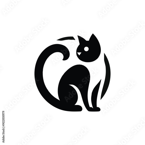 cat logo vector illustration