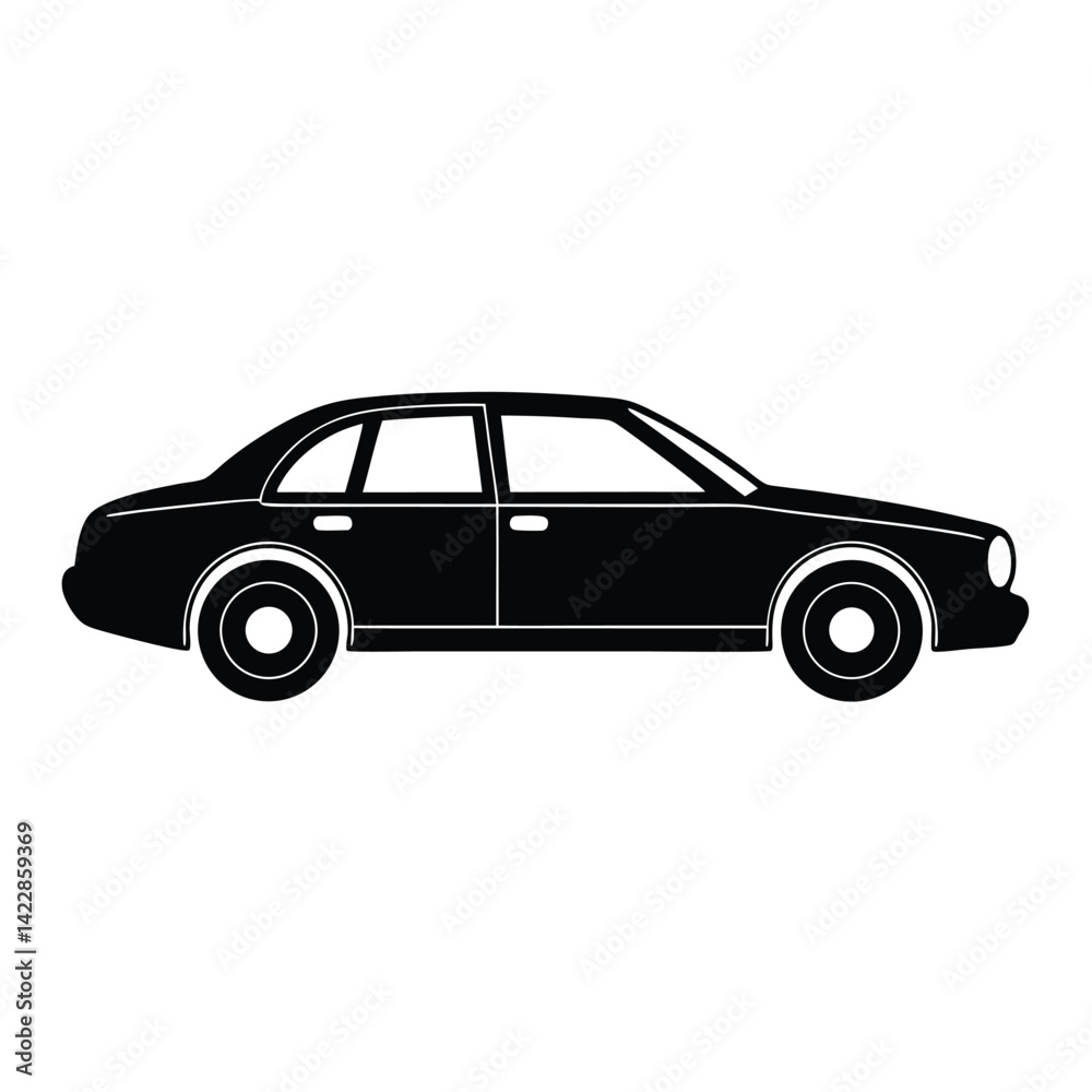 Fototapeta premium Car silhouette vector Art & Illustration