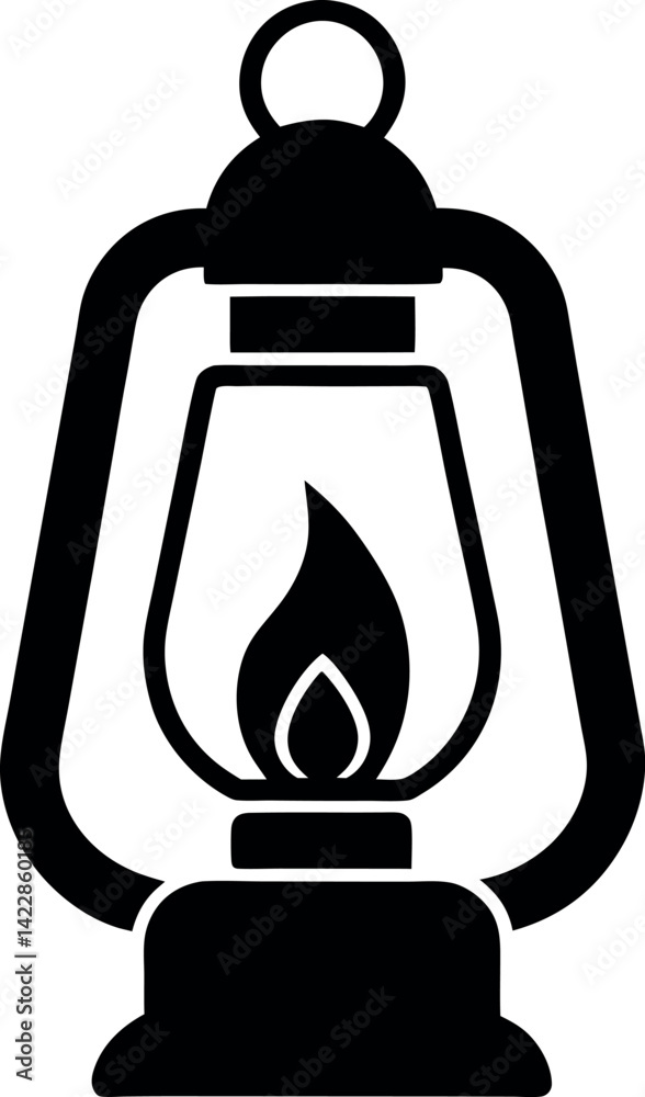oil lamp vector illustration